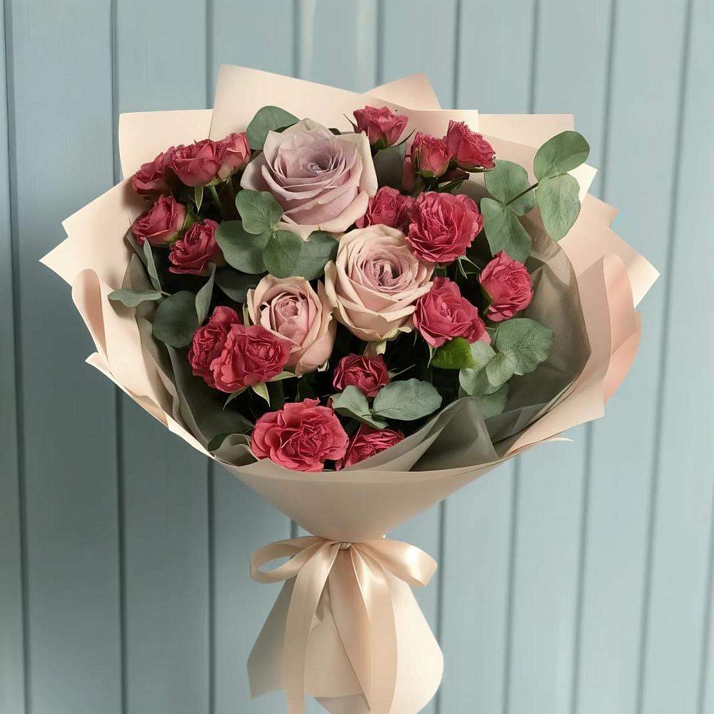 Букет цветов из: Гвоздики и Розы в Старобалтачево