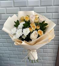 Букет цветов из:  Розы и Хризантемы в Старобалтачево