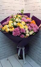 Букет цветов из:  Хризантемы и Розы в Старобалтачево