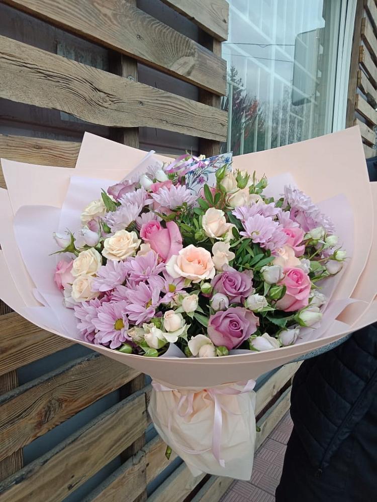 Букет цветов из: Розы и Хризантемы в Старобалтачево