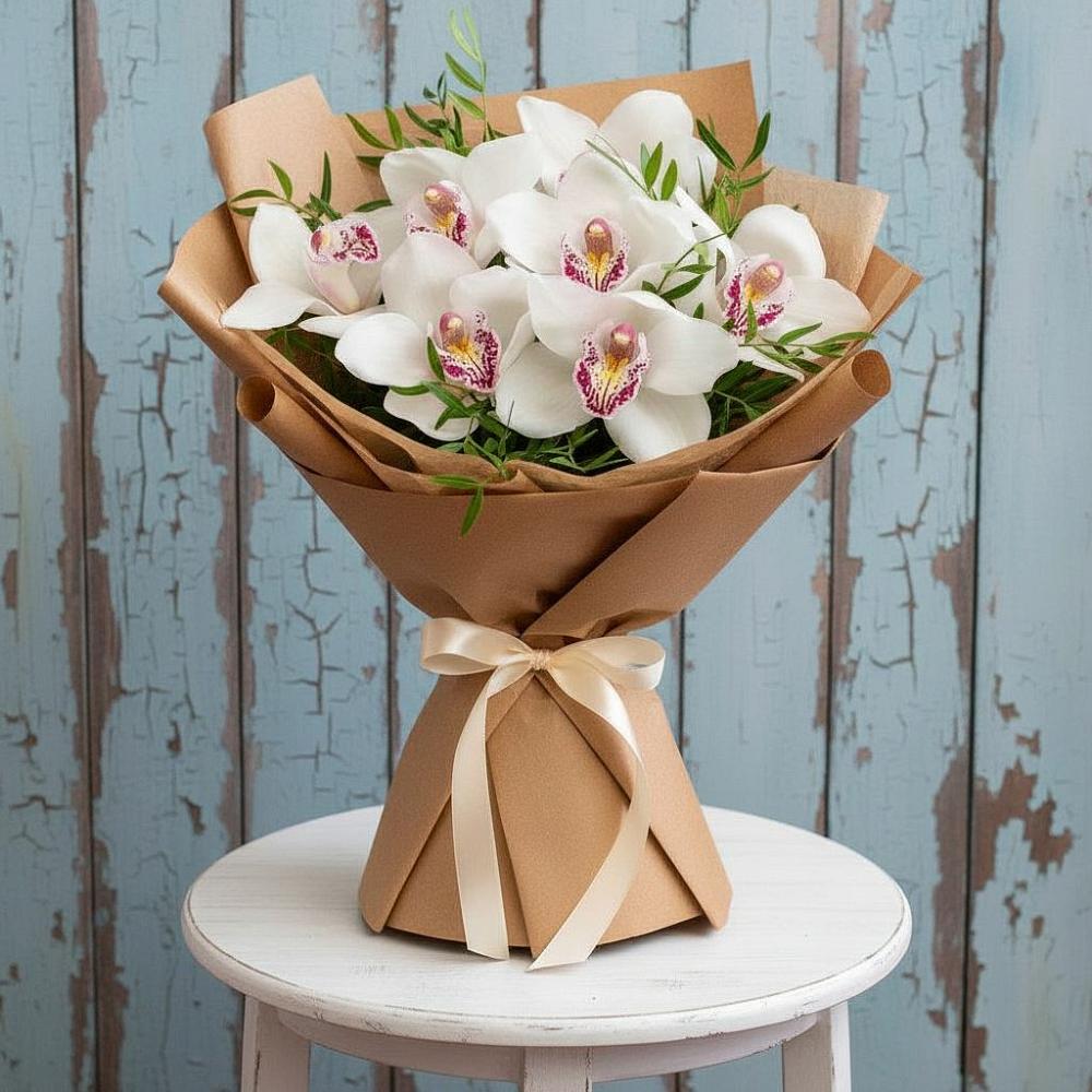 Букет цветов из: Орхидеи и Розы в Старобалтачево