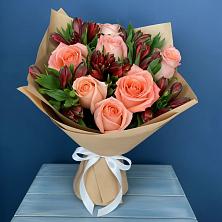 Букет цветов из:  Розы и Альстромерии в Старобалтачево