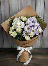 Букет цветов из:  Хризантемы и Розы в Старобалтачево