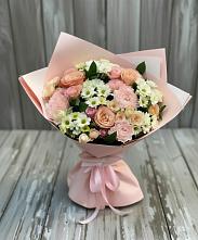 Букет цветов из:  Гвоздики, Розы и Хризантемы в Старобалтачево