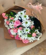 Букет цветов из:  Розы и Хризантемы в Старобалтачево