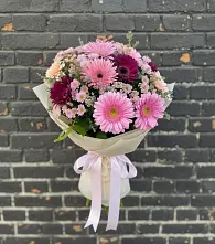 Букет цветов из:  Герберы и Хризантемы в Старобалтачево