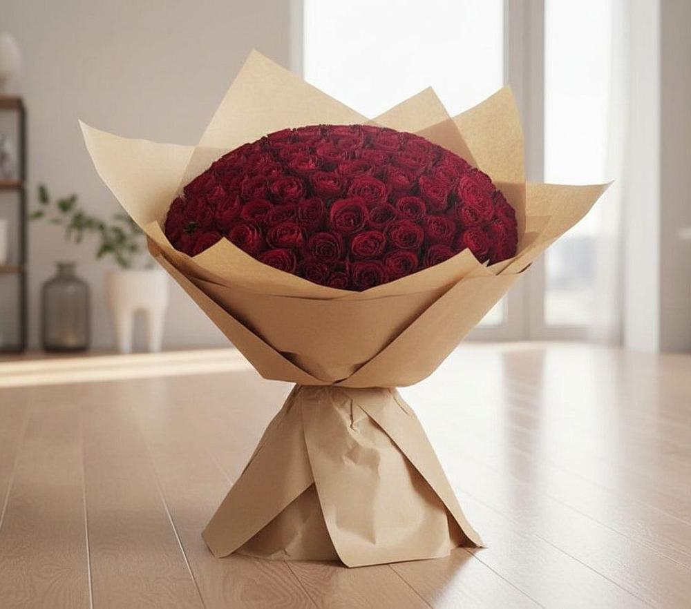 Букет 101 Красная роза в Старобалтачево