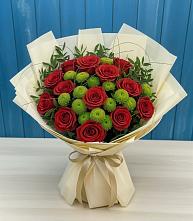 Букет цветов из:  Розы и Хризантемы в Старобалтачево