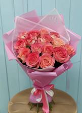 Букет 15 Розовых роз Равель в Старобалтачево