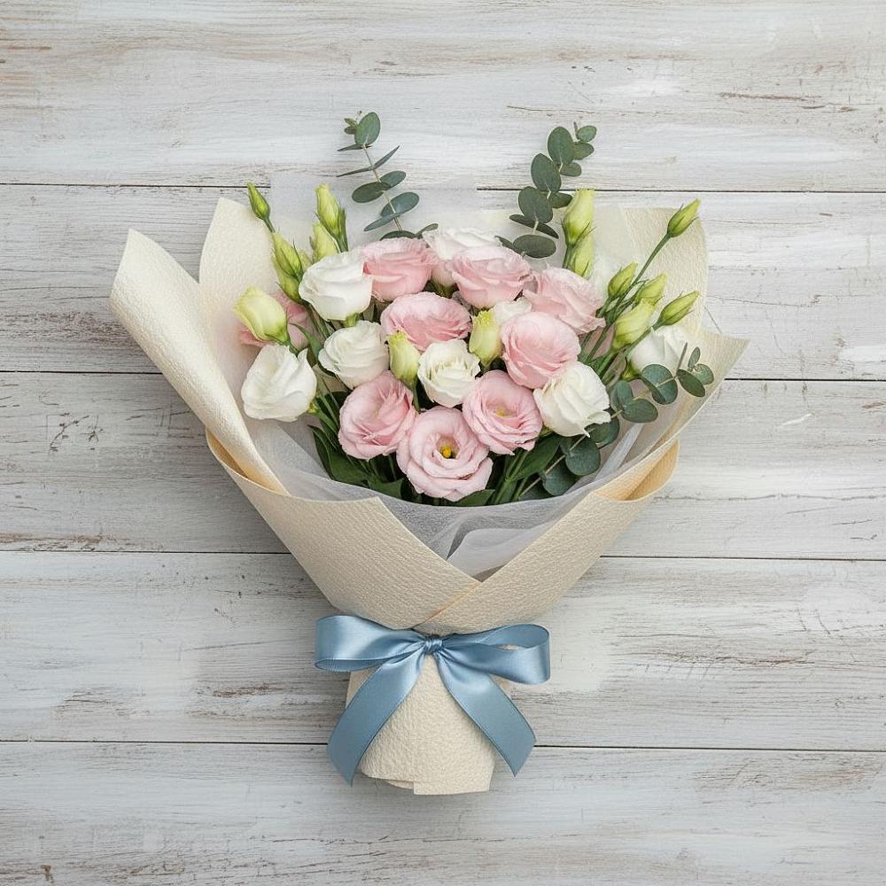 Букет цветов из: Лизиантусы в Старобалтачево